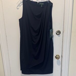 Lauren Ralph Lauren One Shoulder Black Dress
